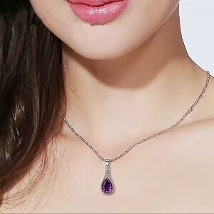 S925 Silver Heart Accent Necklace